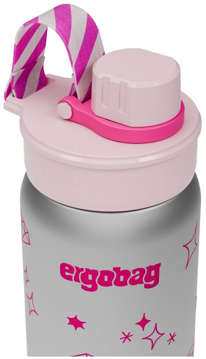 Ergobag Trinkflasche Glitzer rosa Edelstahl isolierend