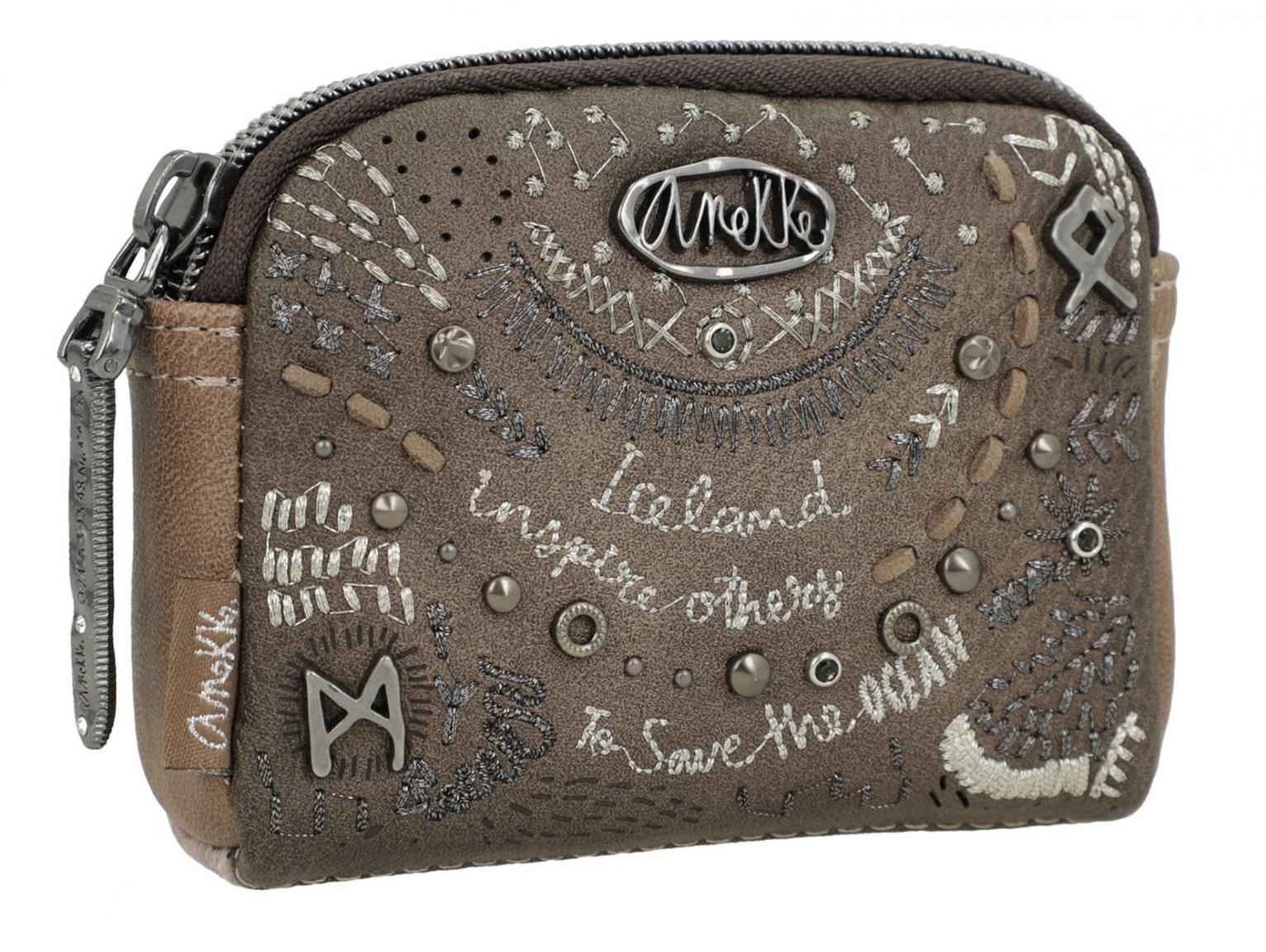 Etui Anekke Iceland Rune Braun bunt Steine