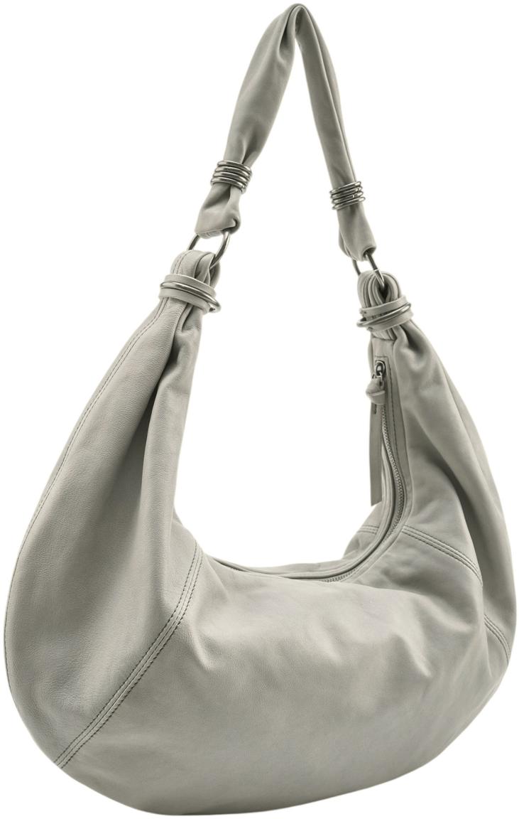 FREDsBRUDER Always With You Big Hobo Bag Leder Grey - Taupe