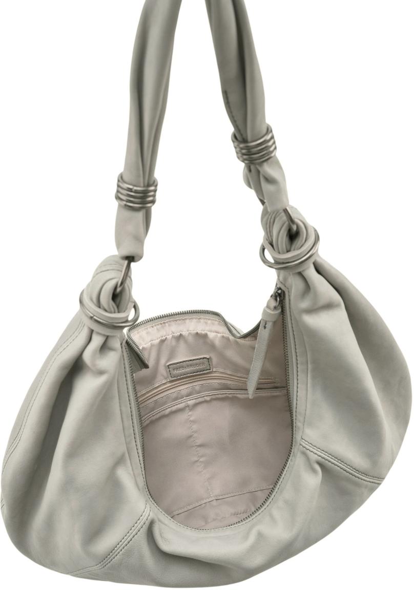 FREDsBRUDER Always With You Big Hobo Bag Leder Grey - Taupe