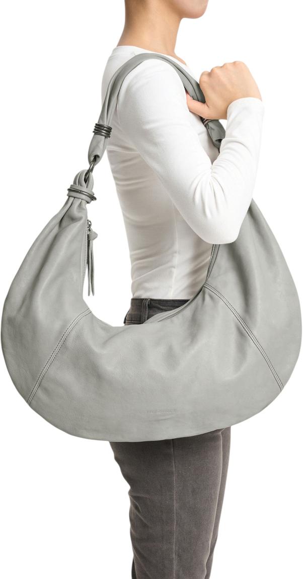 FREDsBRUDER Always With You Big Hobo Bag Leder Grey - Taupe