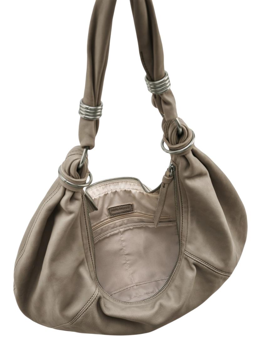 FREDsBRUDER Always With You Big Hobo Bag Leder Muddy Khaki - Schlammgrün