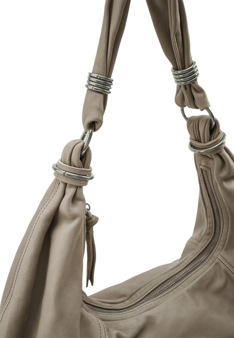 FREDsBRUDER Always With You Big Hobo Bag Leder Muddy Khaki - Schlammgrün