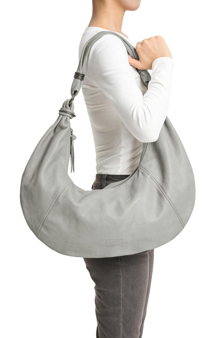 FREDsBRUDER Always With You Big Hobo Bag Leder Muddy Khaki - Schlammgrün