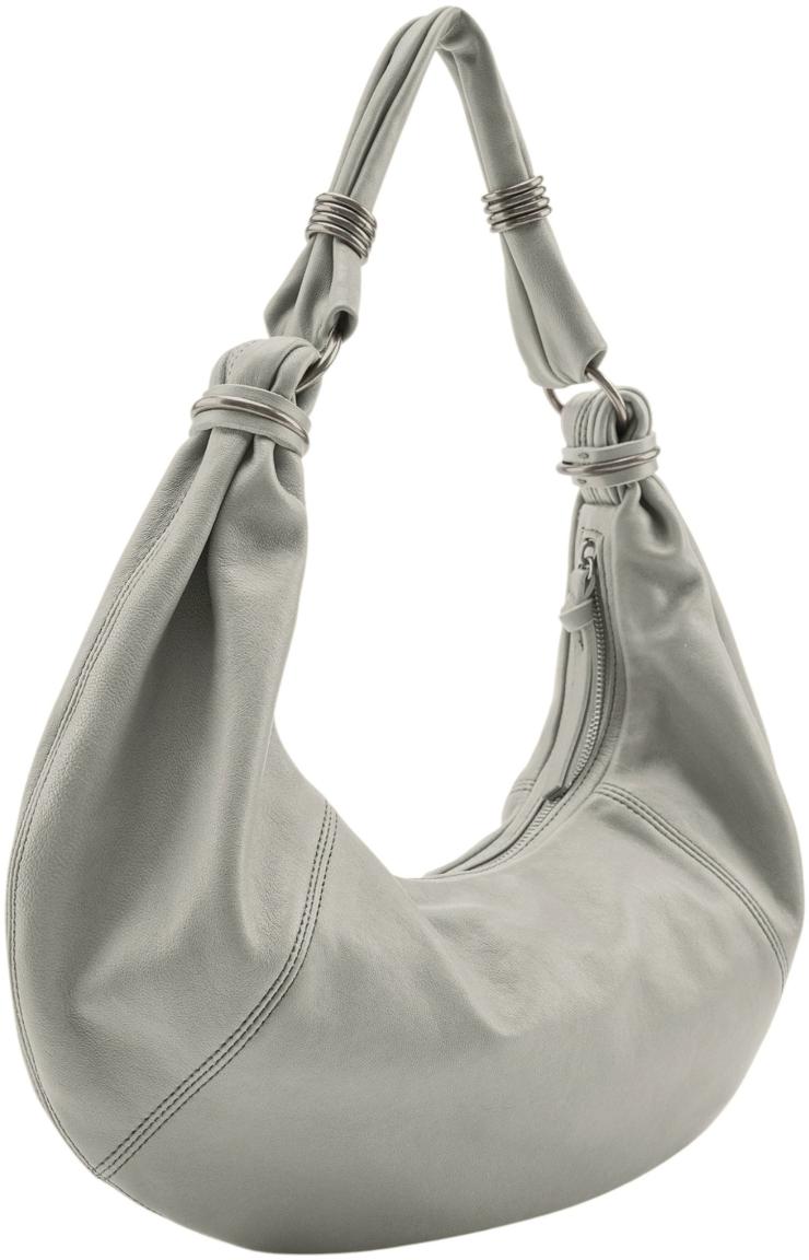 FREDsBRUDER Always With You Hobo Bag Leder Grey - Taupe