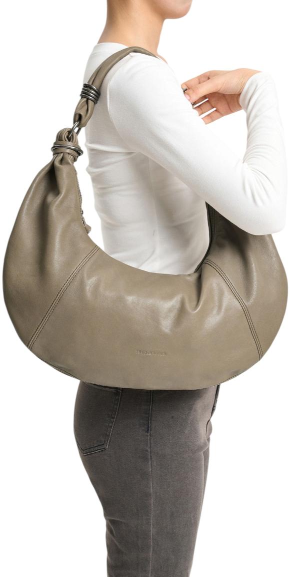 FREDsBRUDER Always With You Hobo Bag Leder Grey - Taupe