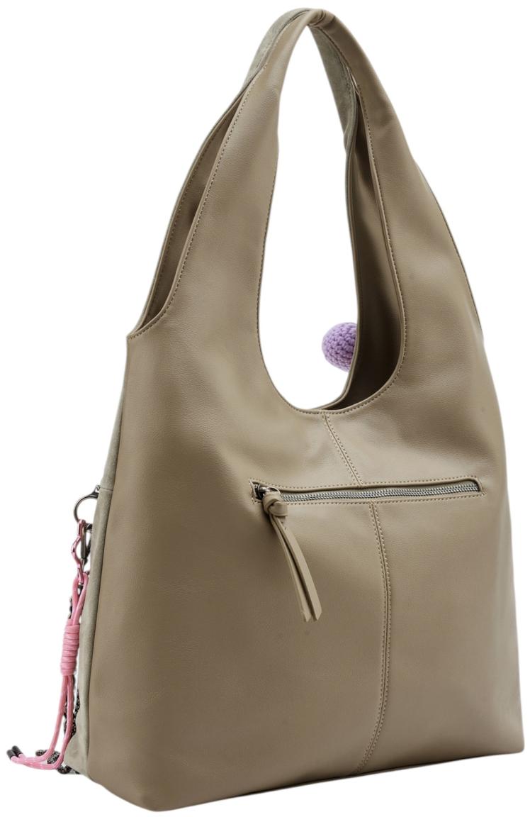 FREDsBRUDER Beautiful Mess Hobo Shoppertasche Velours Taupe