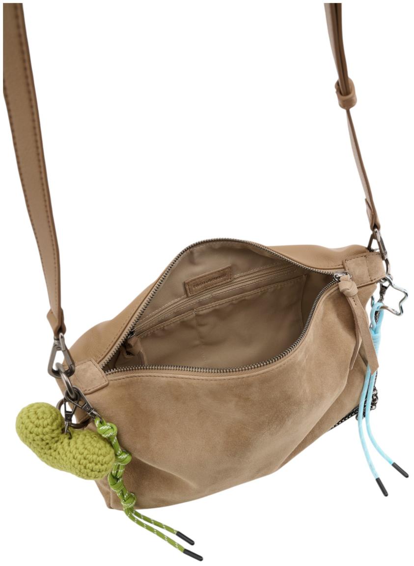 FREDsBRUDER Beautiful Mess Shoulderbag Crossovertasche Velours Dark Sand - Beige