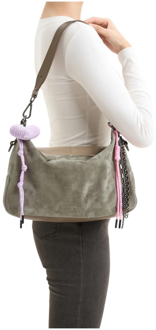 FREDsBRUDER Beautiful Mess Shoulderbag Crossovertasche Velours Taupe