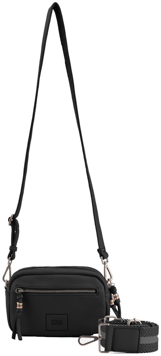 FREDsBRUDER Crossovertasche schwarz Bestie nachhaltig Metallringe