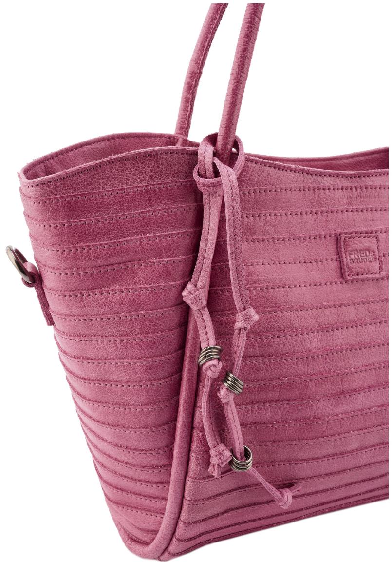 FREDsBRUDER Damentasche pink Leder All In Layer Berry Vintage