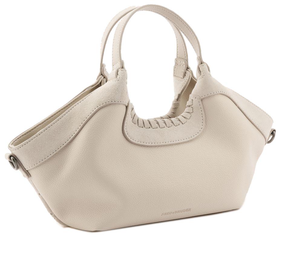 FREDsBRUDER Kurzgrifftasche Trapez Hey Lovely Cutouts Creamy Cream