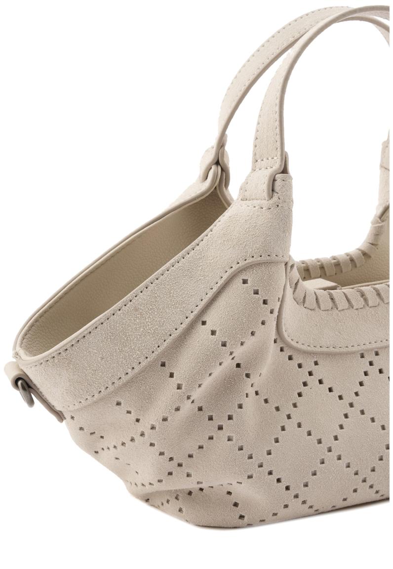 FREDsBRUDER Kurzgrifftasche Trapez Hey Lovely Cutouts Creamy Cream