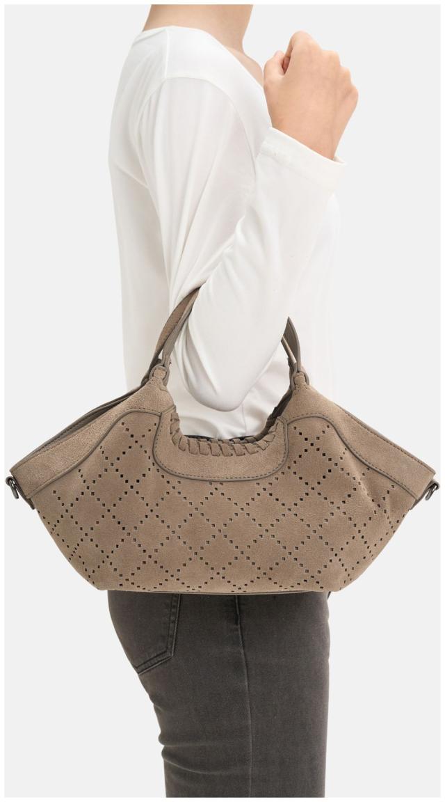 FREDsBRUDER Kurzgrifftasche Trapez Hey Lovely Cutouts Creamy Cream