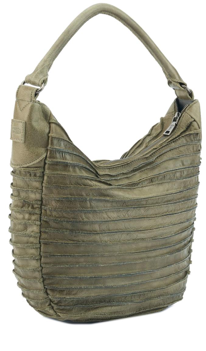 FREDsBRUDER Ledertasche Riffeltier S Olive Green Hobo 