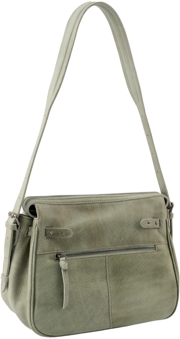 FREDsBRUDER My Forever Friend Shoulderbag Large Leder Leaf - Blattgrün