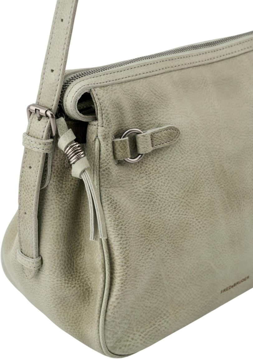 FREDsBRUDER My Forever Friend Shoulderbag Large Leder Leaf - Blattgrün