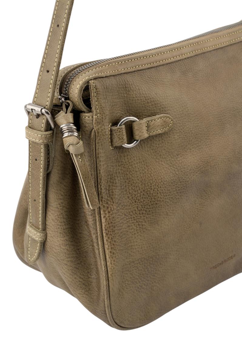 FREDsBRUDER My Forever Friend Shoulderbag Large Leder Muddy Khaki - Schlammgrün