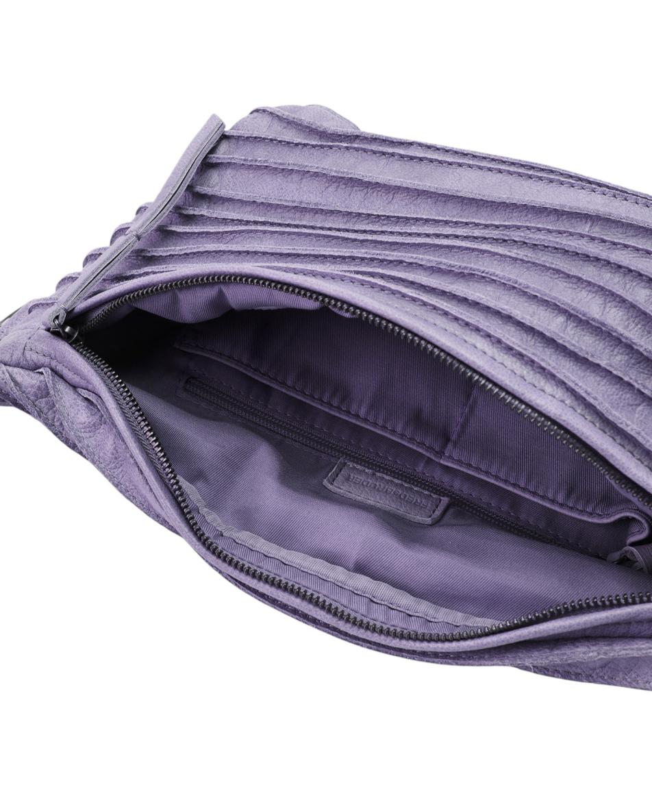 FREDsBRUDER Riffel Beltbag Crossover Tasche Leder Lavender - Lila
