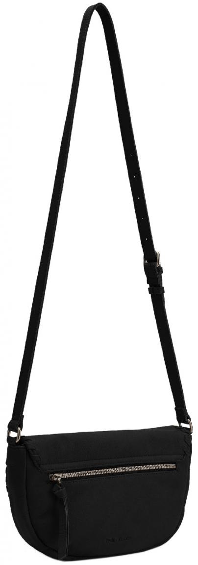 FREDsBRUDER Saddle Bag schwarz Überschlagtasche Calm Prägung