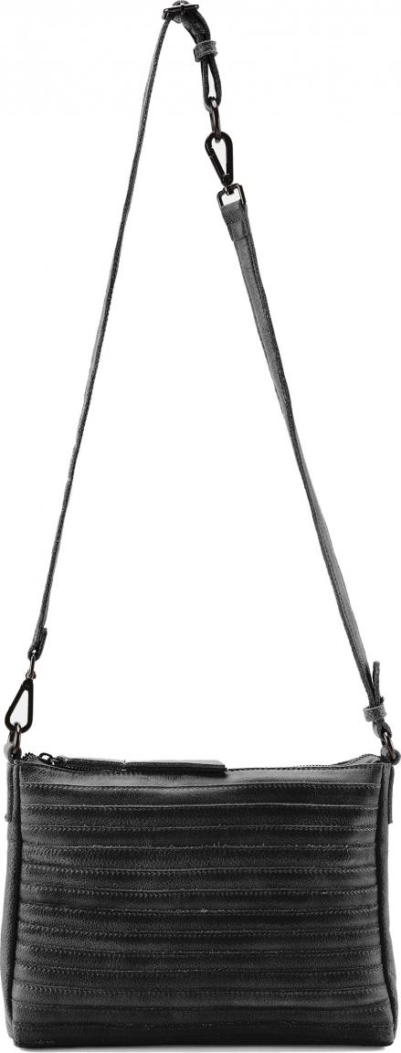 FREDsBRUDER Schultertasche Layer Crossbag schwarz Leder