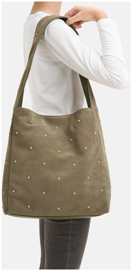 FREDsBRUDER Schultertasche The Beaded Greyish Khaki