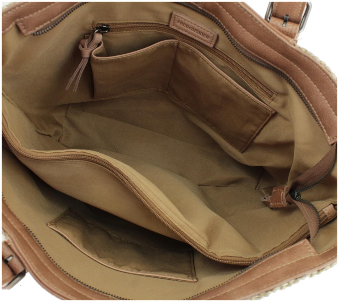 FREDsBRUDER Sea You Soon Shopper Bast Leder Caramel Crunch