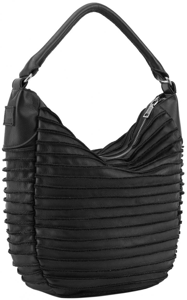 FREDsBRUDER Shopper Leder schwarz Riffeltier