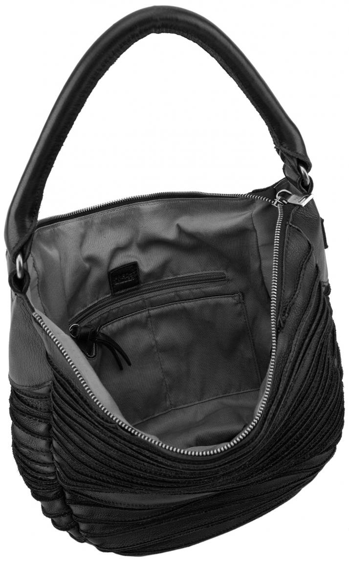 FREDsBRUDER Shopper Leder schwarz Riffeltier