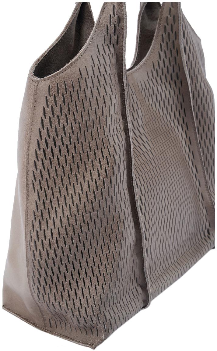 FREDsBRUDER Soft Cut Shoppertasche taupe Khaki Muddy Leder