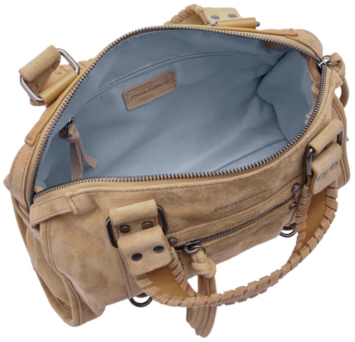 FREDsBRUDER Whipstitch Soul Bowling Bag Kurzgrifftasche Velours Dark Sand - Beige