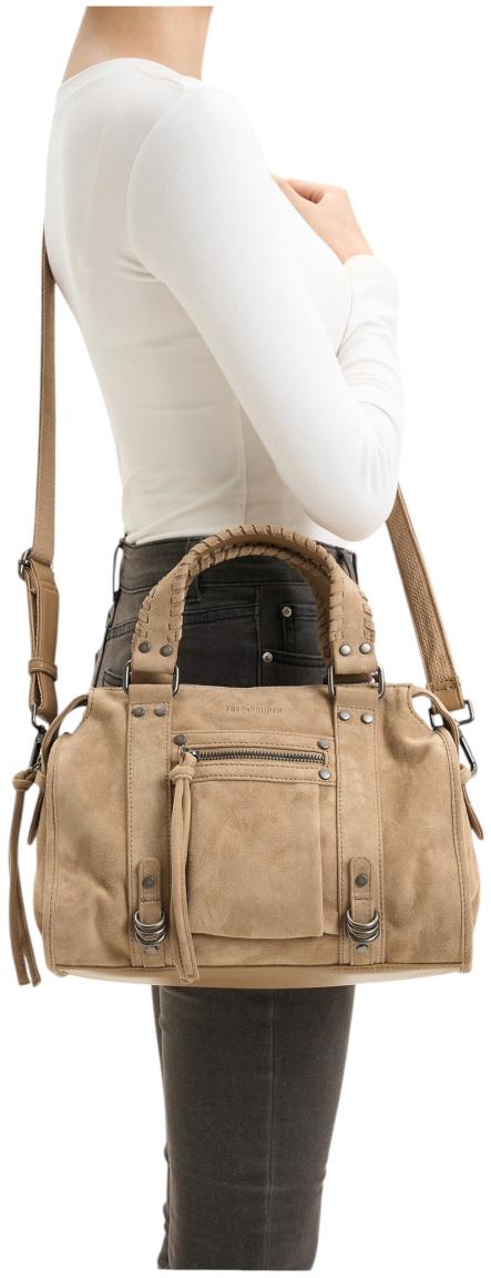 FREDsBRUDER Whipstitch Soul Bowling Bag Kurzgrifftasche Velours Dark Sand - Beige