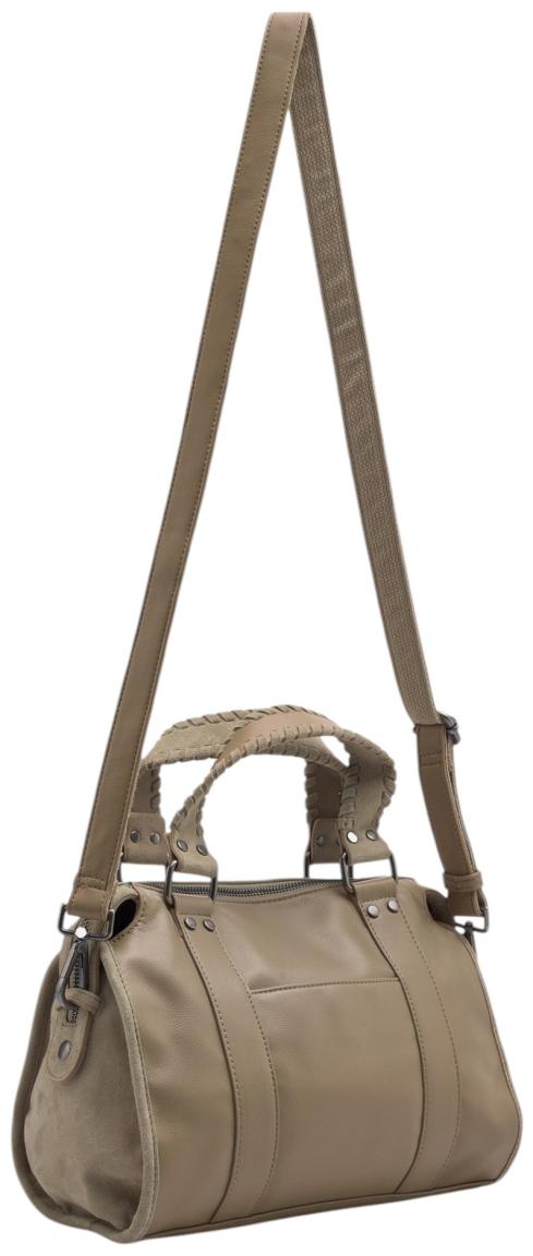 FREDsBRUDER Whipstitch Soul Bowling Bag Kurzgrifftasche Velours Taupe