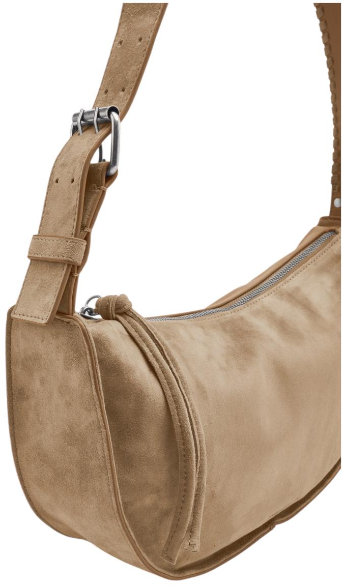 FREDsBRUDER Whipstitch Soul Hobo Beuteltasche Velours Dark Sand - Beige
