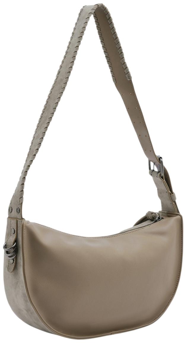FREDsBRUDER Whipstitch Soul Hobo Beuteltasche Velours Taupe