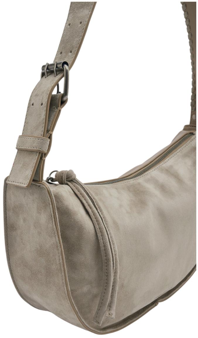 FREDsBRUDER Whipstitch Soul Hobo Beuteltasche Velours Taupe