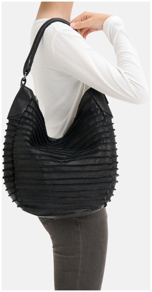 FREDsBRUDER geräumige Crossovertasche Riffeltier S Leder genarbt braun Desert