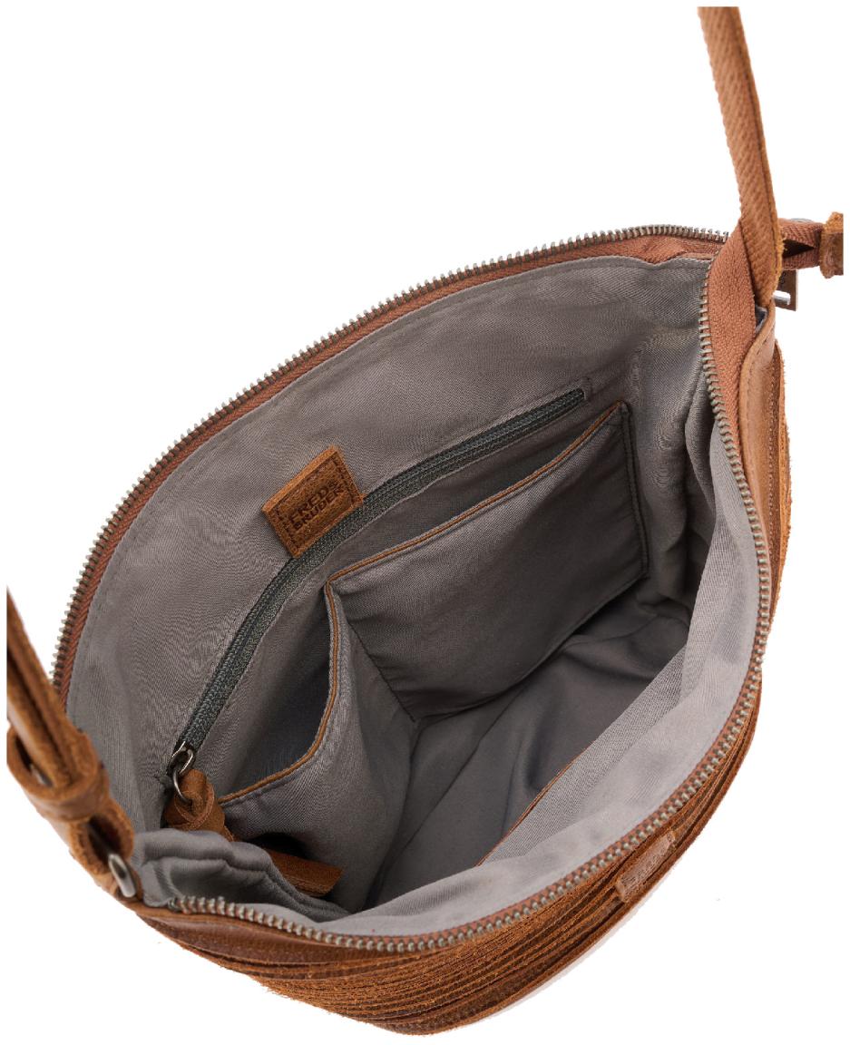 FREDsBRUDER geräumige Handtasche Riffelinchen Leder braun