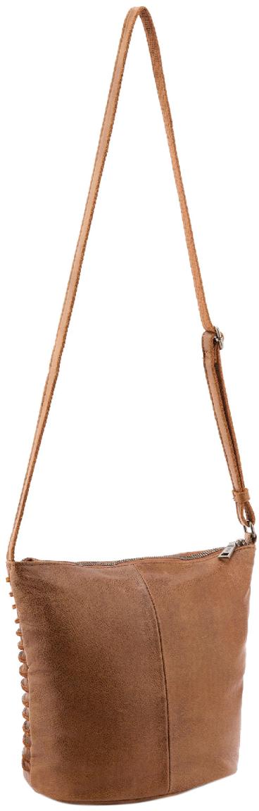 FREDsBRUDER geräumige Handtasche Riffelinchen Leder braun