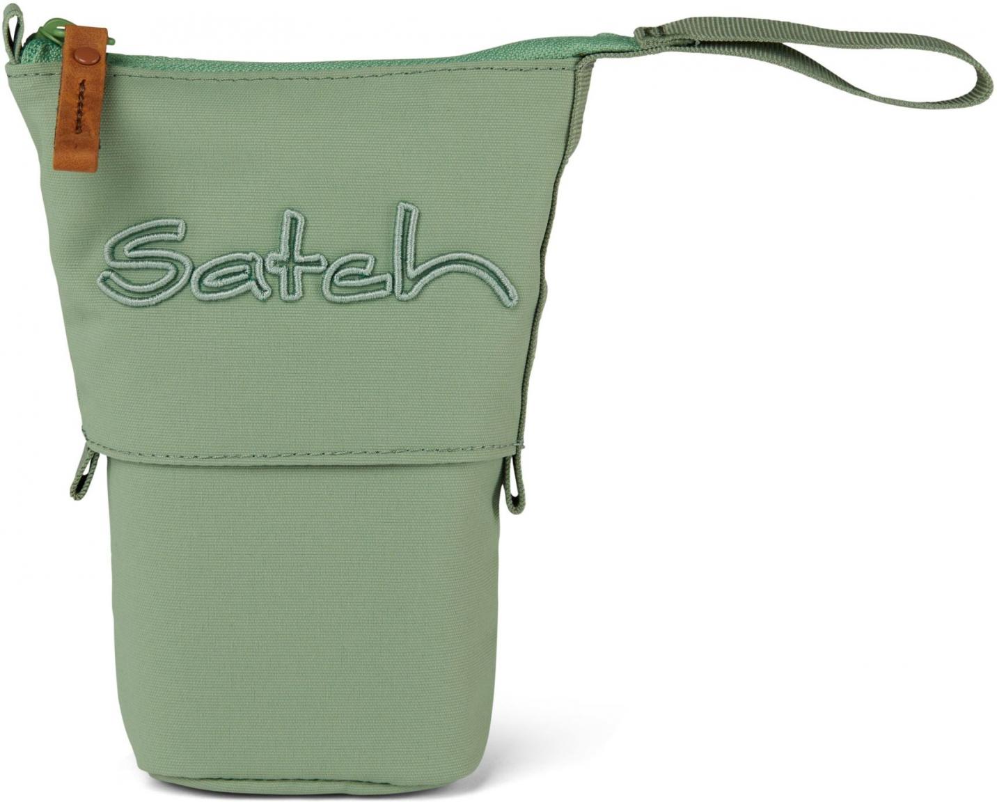 Federtasche Satch Pencil Slider Nordic Jade Green Lederdetails 