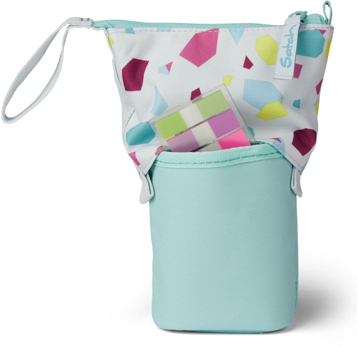 Federtasche Satch Pencil Slider Nordic Jade Green Lederdetails 