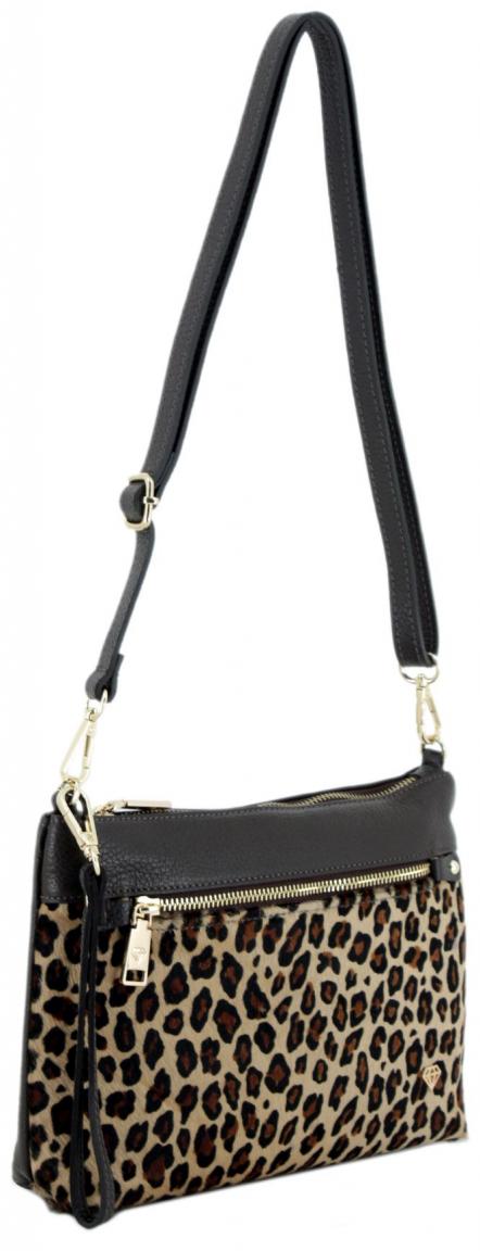 Fell Ledertasche Crossover Banktasche Caleidos Dunkelbraun