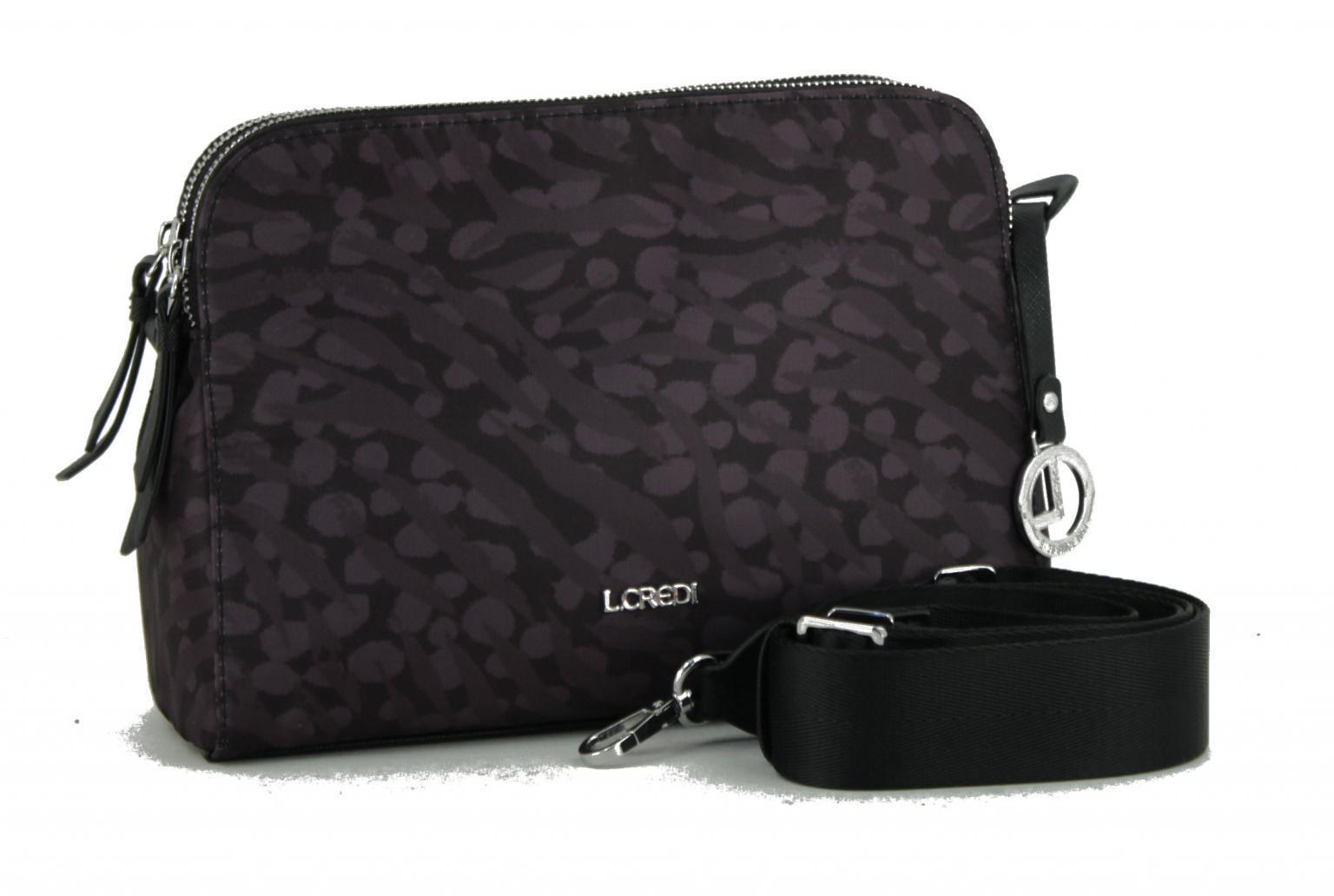 Fides L.Credi Munich Schwarz zweigeteilte Schultertasche