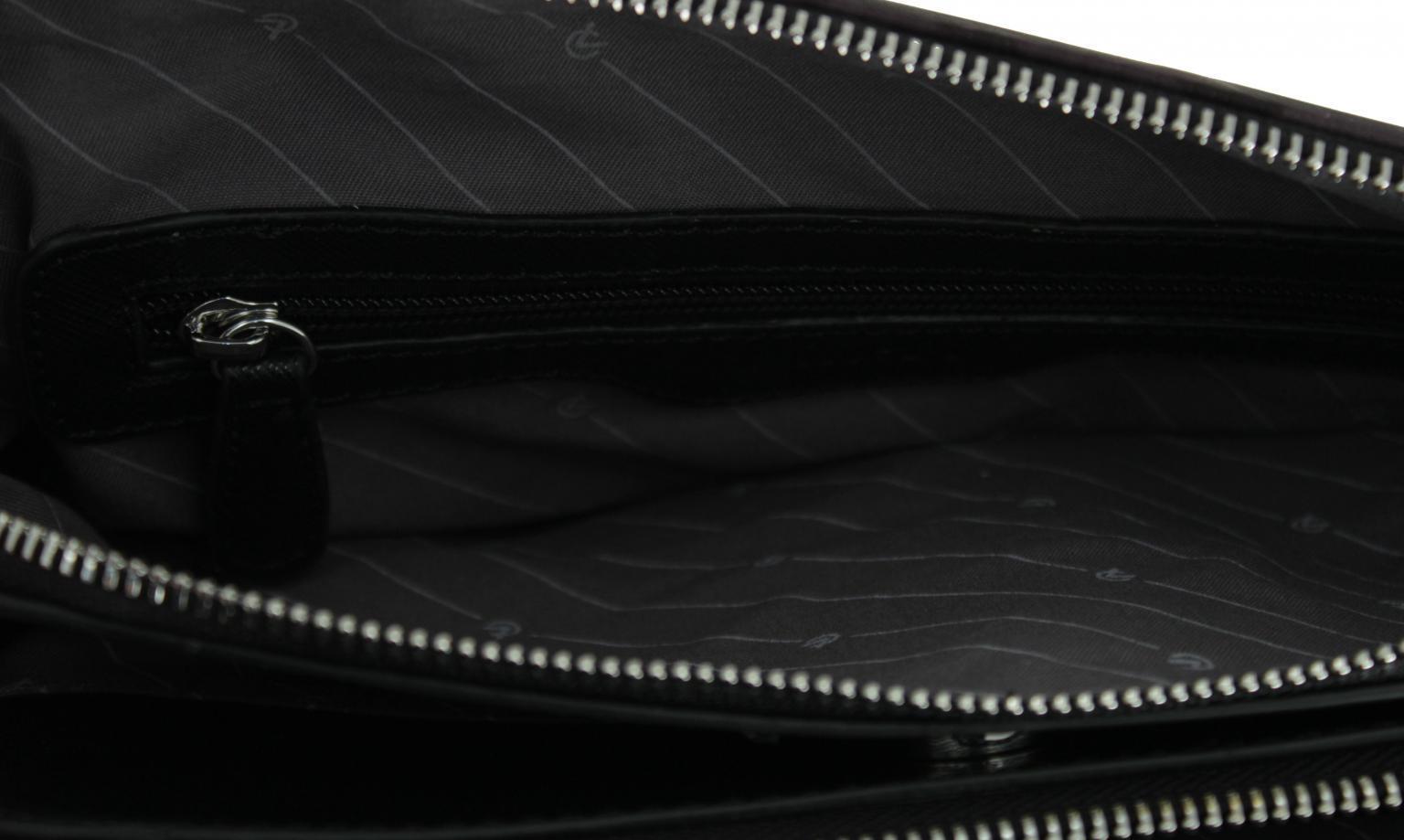 Fides L.Credi Munich Schwarz zweigeteilte Schultertasche