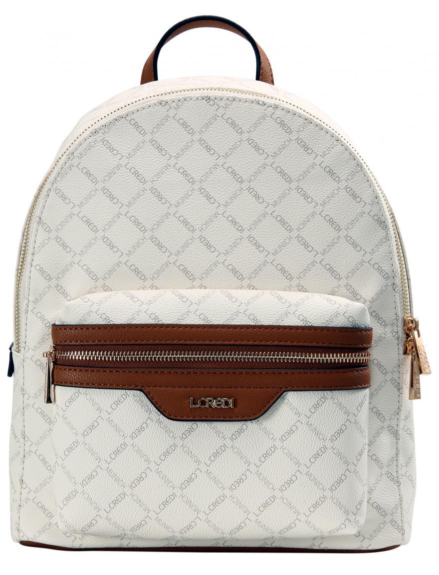 Filiberta Damenrucksack Weiss L.Credi Alloverprint