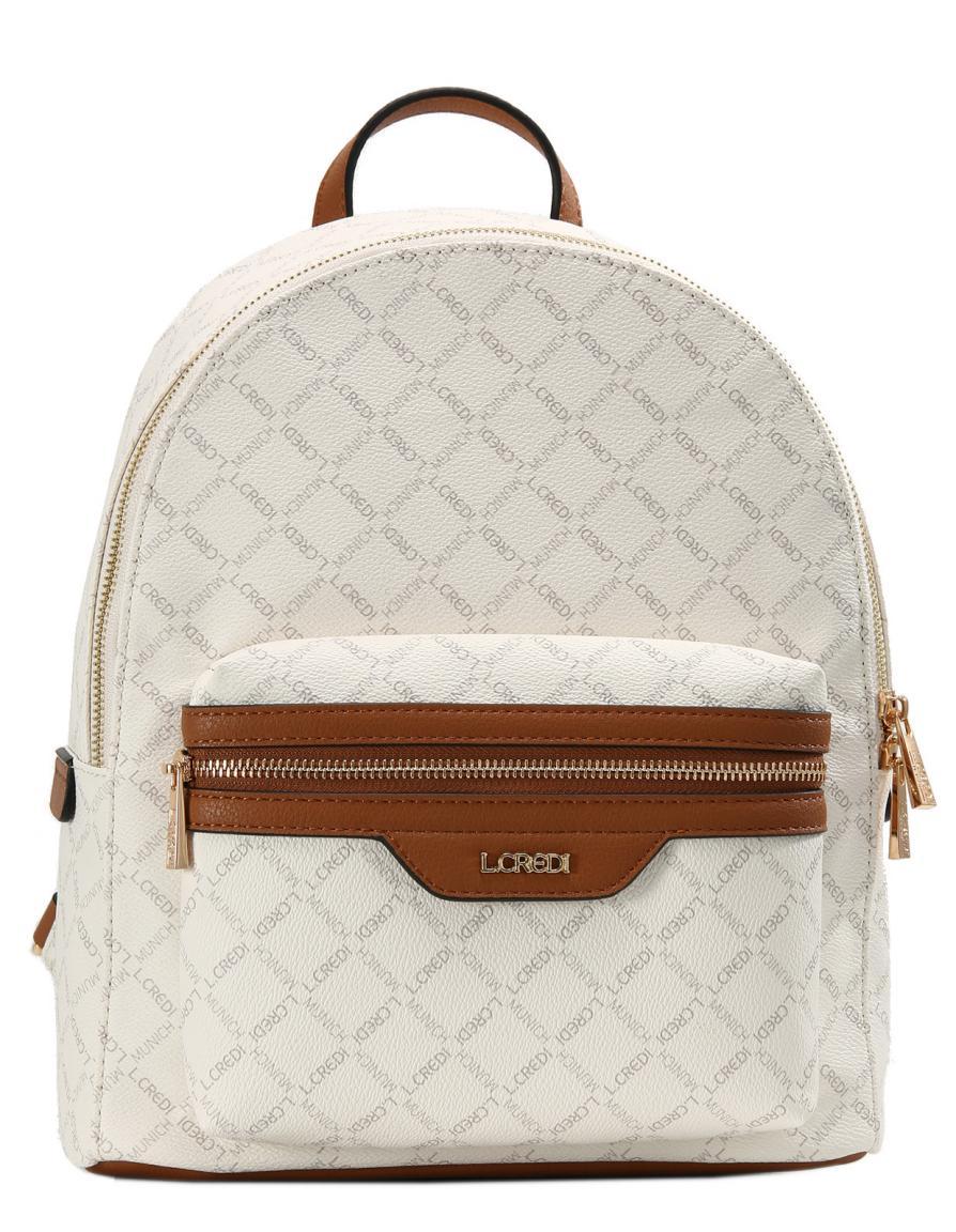 Filiberta Damenrucksack Weiss L.Credi Alloverprint