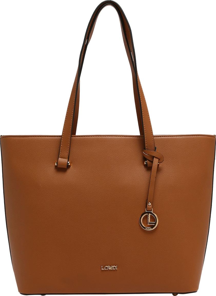 Filippa L.Credi Lederlook Schultertasche Damen Cognac Braun