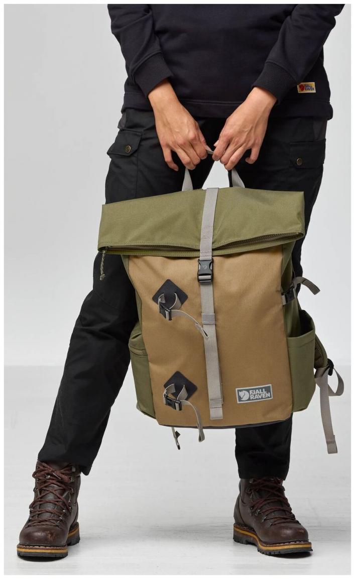 Fjällräven Freizeitrucksack Vardag Foldack 25 Liter Green Clay nachhaltig