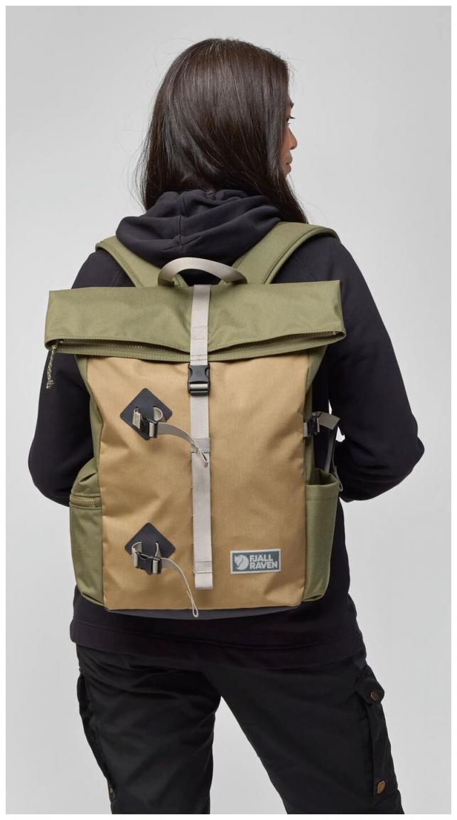 Fjällräven Freizeitrucksack Vardag Foldack 25 Liter Green Clay nachhaltig