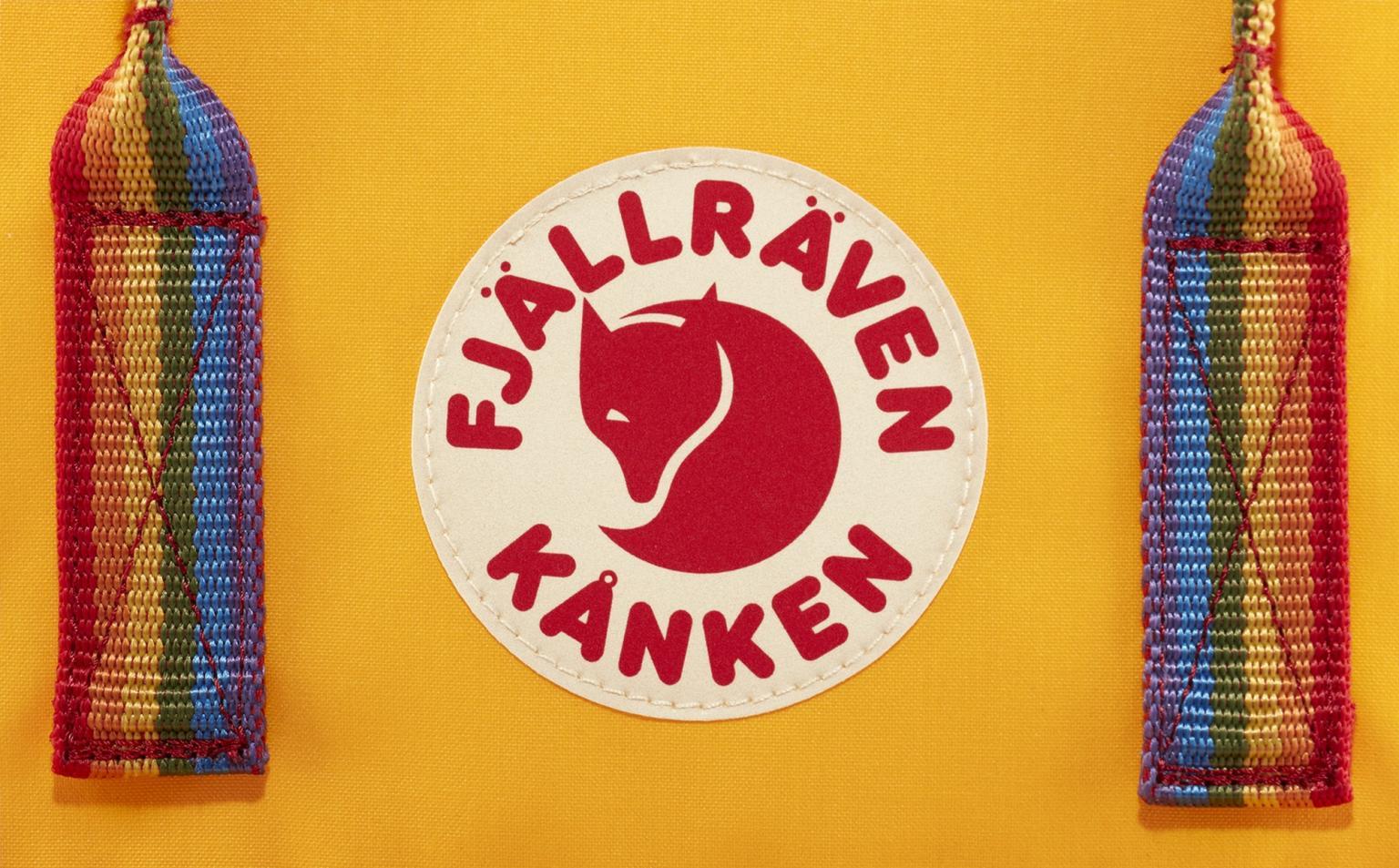 Fjällräven Kanken Rainbow Warm Yellow gelb Freizeitrucksack Regenbogen